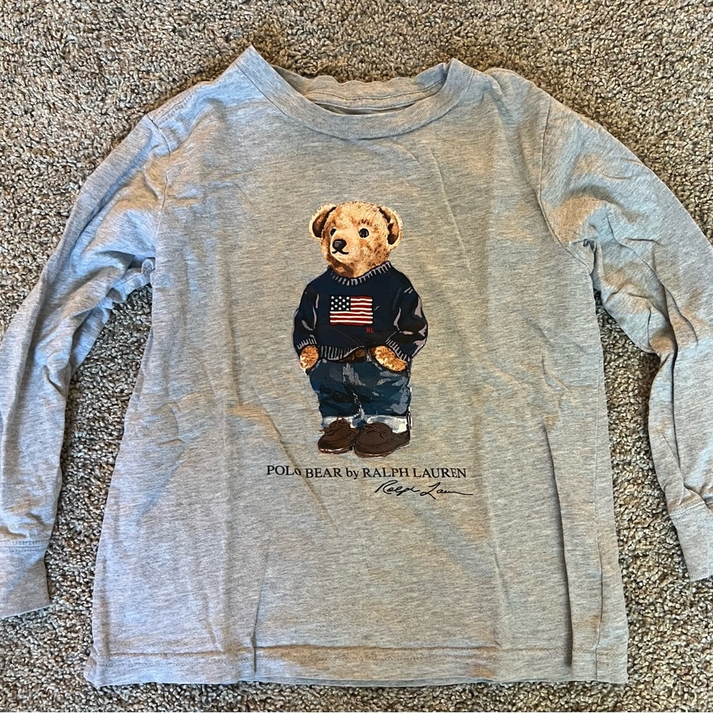 Polo by Ralph Lauren Gray Long Sleeve Kids Tee